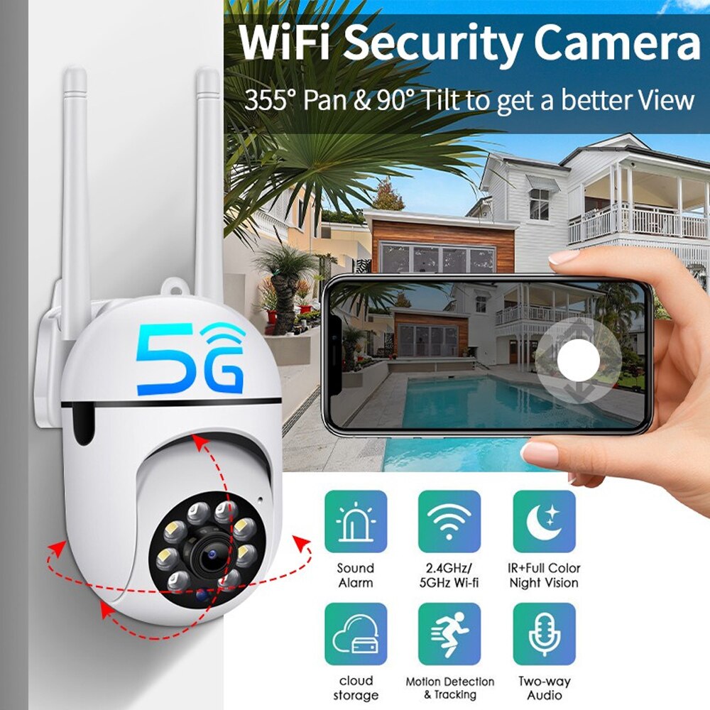 מצלמת אבטחה 1080HD WIFI נשלטת דרך הפלאפון