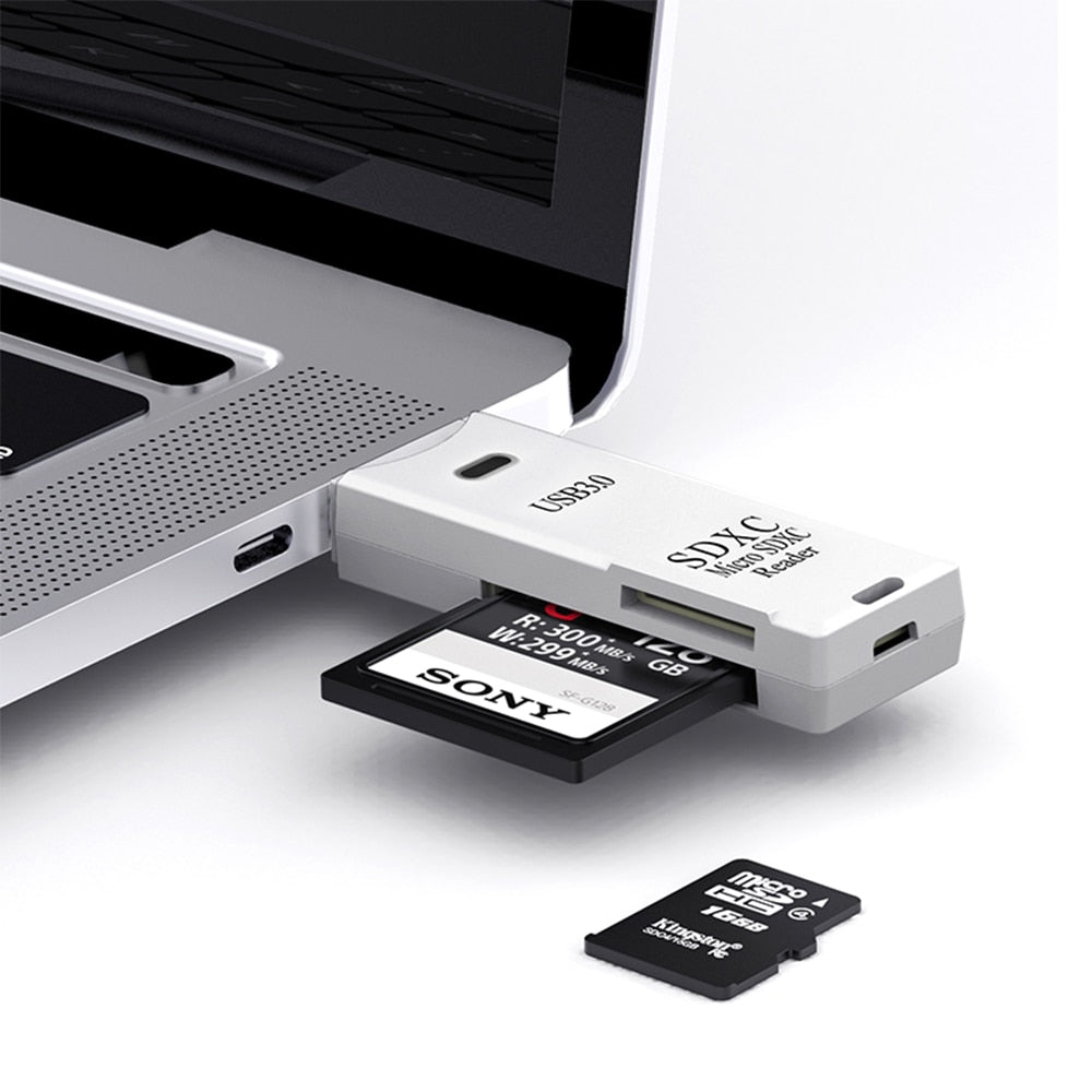 יו.אס.בי קורא כרטיסים 2 IN 1 USB 3.0 Micro SD TF Card
